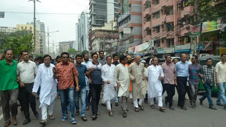খালেদা জিয়ার মুক্তি দাবিতে মৎস্যজীবী দলের বিক্ষোভ