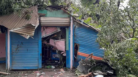 ঝড়ে গাছ উপড়ে ১২ দোকান বিধ্বস্ত