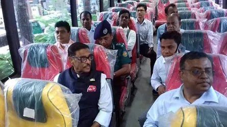 ঢাকা-নারায়ণগঞ্জ রুটে আবার চালু হলো বিআরটিসি বাস