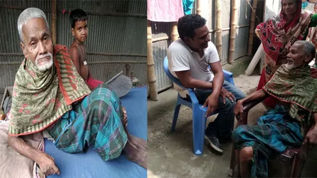 মেঘ ডাকলেই হাড্ডিসার বুক ধড়ফর করে উঠে মুক্তিযোদ্ধা ছকিন উদ্দিনের