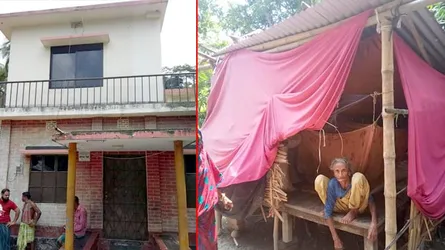 ছেলের প্রাসাদে ঠাঁই হয়নি বৃদ্ধা মায়ের, থাকেন ছাপড়া ঘরে