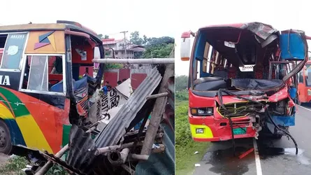 চান্দিনায় দুই বাসের সংঘর্ষে আহত ২০