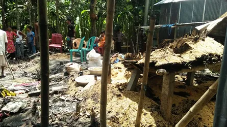 শ্রীবরদীতে ৪টি বসতঘর পুড়ে ছাই, ২০ লাখ টাকার ক্ষতি
