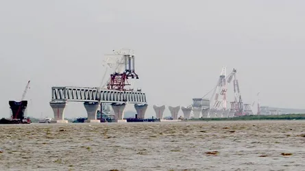 দৃশ্যমান হলো পদ্মা সেতুর ২১শ’ মিটার