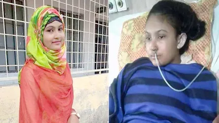 সবাইকে কাঁদিয়ে না ফেরার দেশে অগ্নিদগ্ধ কলেজছাত্রী সানজিদা