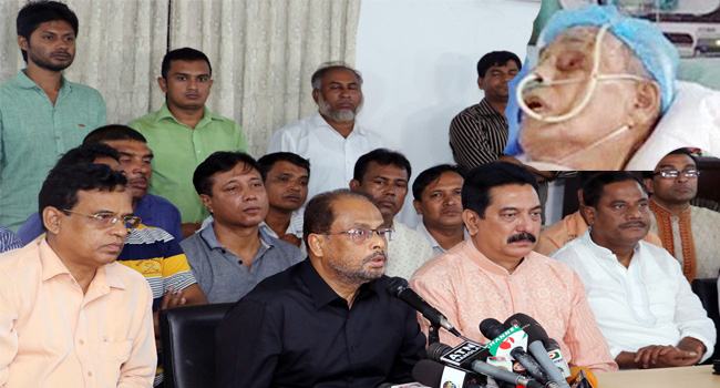 লাইফ সাপোর্টে এরশাদের অঙ্গপ্রত্যঙ্গ ঠিকভাবে কাজ করছে না : জিএম কাদের