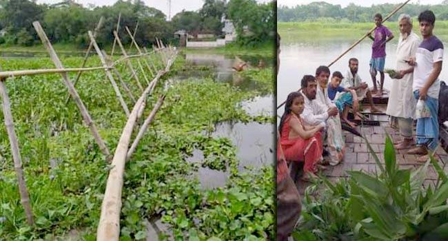 শুকনো মৌসুমে সাঁকো, বর্ষায় নৌকা