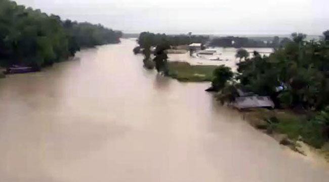 টানা বর্ষণ ও পাহাড়ী ঢলে বাঘাইছড়ির নিম্নাঞ্চল প্লাবিত