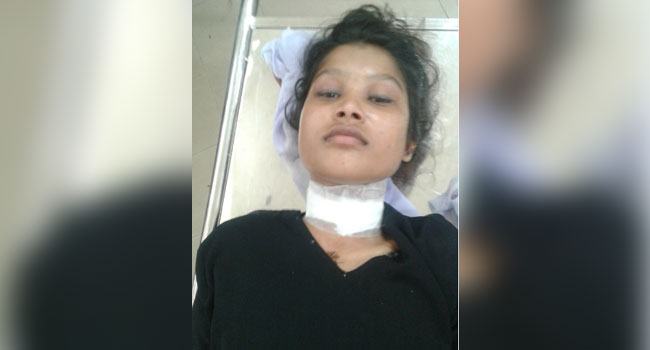 প্রেমের প্রস্তাব প্রত্যাখান করায় মাদরাসা ছাত্রীর গলায় ছুরিকাঘাত