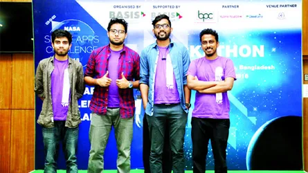নাসা স্পেস অ্যাপস চ্যালেঞ্জ প্রতিযোগিতায় চ্যাম্পিয়ন দলের নাসায় যাওয়া হলো না