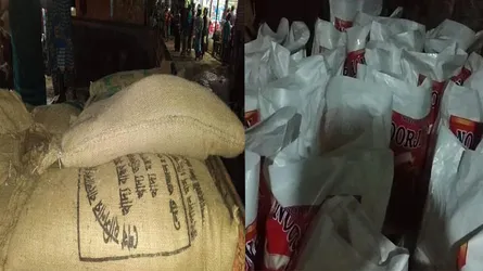 পাথরঘাটায় বেসরকারি গোডাউনে কয়েকশ’ বস্তা সরকারি চাল