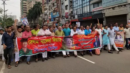 খালেদা জিয়ার মুক্তির দাবিতে রাজধানীতে বিএনপির মিছিল