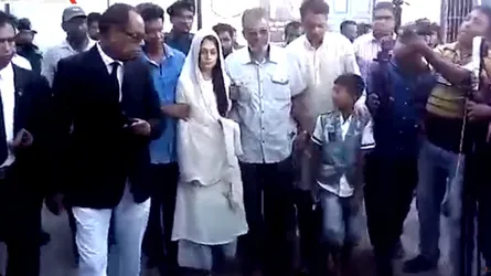 এমপিপুত্র সুনাম দেবনাথকে নিয়ে আদালত প্রাঙ্গণে  ক্ষোভ