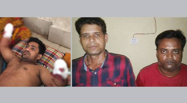 চাঁপাইনবাবগঞ্জে যুবকের কবজি কাটার অভিযোগে চেয়ারম্যানসহ আটক ২
