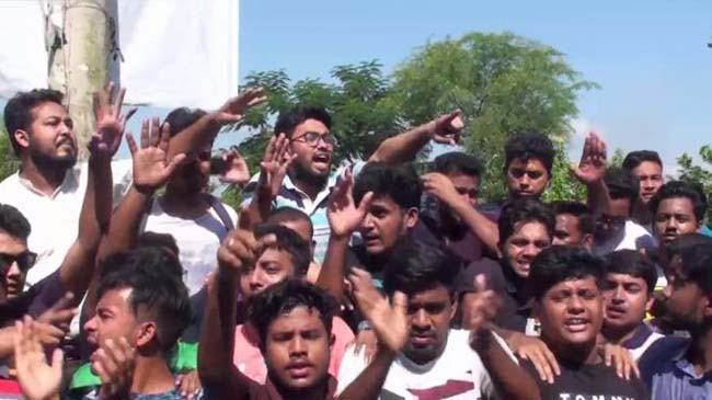 হল না ছেড়ে ফের আন্দোলনে বশেমুরবিপ্রবি’র শিক্ষার্থীরা