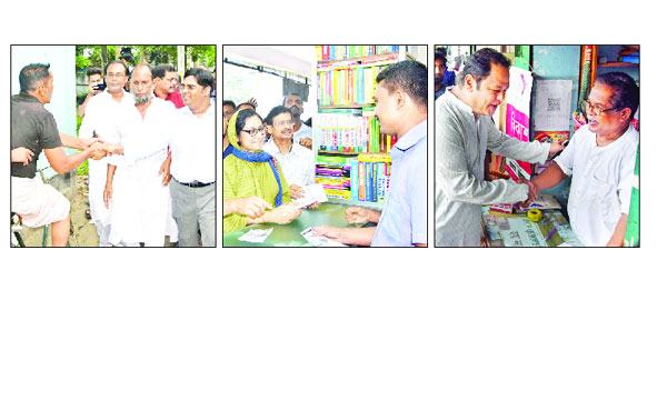 প্রচারণায় সরব লাঙ্গল-ধানের শীষ