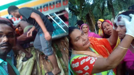 মানিকগঞ্জে যাত্রীবাহী বাস খাদে, নিহত ২, আহত ১২