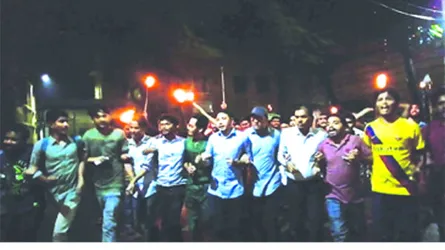 আবরার হত্যাকারীদের শাস্তির দাবিতে জবিতে মশাল মিছিল