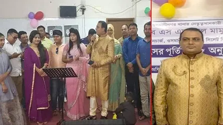 থানার অফিসার ইনচার্জের বর্ষপূর্তিতে ব্যাপক আয়োজন, এলাকায় তোলপাড়