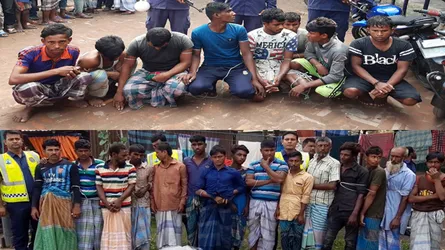 মেঘনায় পুলিশ জেলে সংঘর্ষে আহত ৬, আটক ২৮