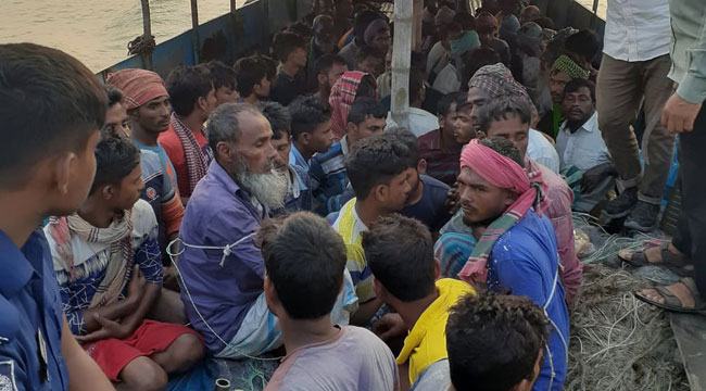 ফরিদপুরে ৫০ কেজি ইলিশসহ ৬৭ জেলে আটক