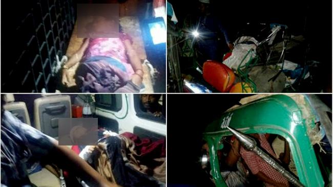 সিএনজি-ট্রাকের মুখোমুখি সংঘর্ষে নারী ও শিশু নিহত