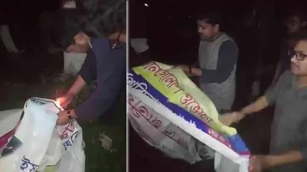 ইবিতে ছাত্রদলের শুভেচ্ছা ব্যানারে আগুন দিল ছাত্রলীগ