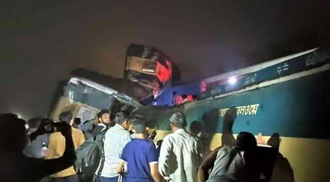ব্রাহ্মণবাড়িয়ায় দুই ট্রেনের সংঘর্ষে নিহত ১৬