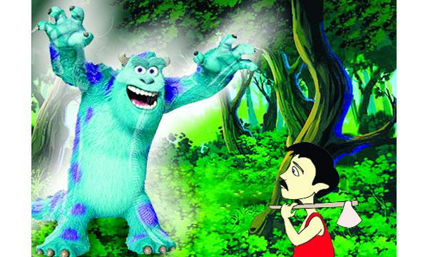 কাঠুরিয়া ও দৈত্য