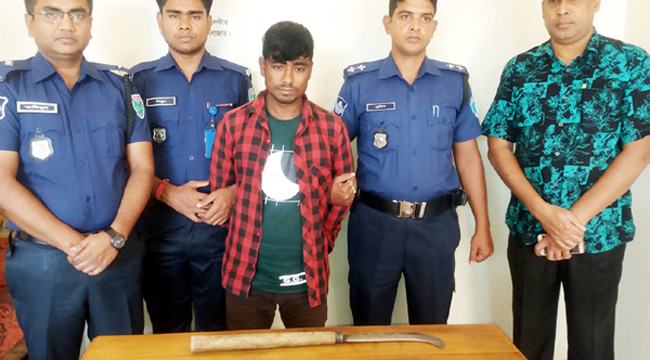 জুড়ীতে নিখিল হত্যাকারী রিপন আটক, ব্যবহৃত দা আটক
