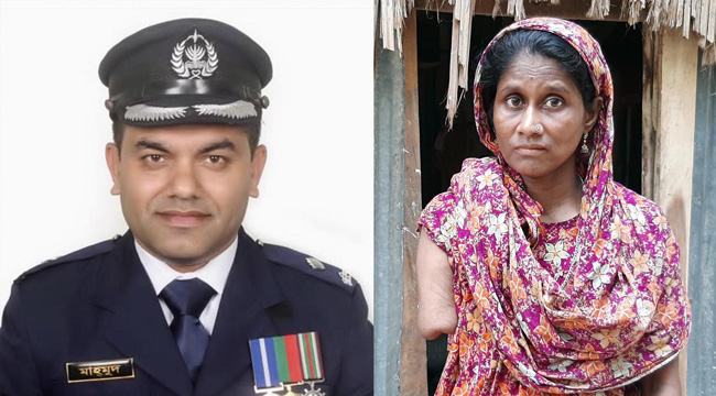 সৎ ছেলের কোপে হাত হারানো সেই মাকে ঘর তুলে দিলেন পুলিশ কর্মকর্তা