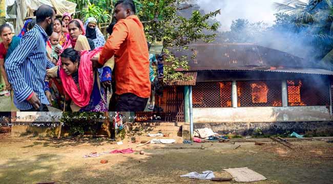 ফজরের নামাজ পড়ে ফেরার পথে কুপিয়ে হত্যা : প্রতিপক্ষের বাড়িতে অংগ্নিসংযোগ, আটক ৮