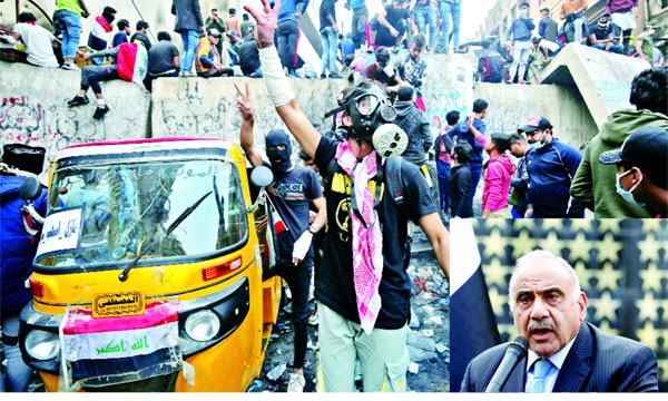 প্রধানমন্ত্রীর পদত্যাগের ঘোষণার পরও আন্দোলন চালিয়ে যাচ্ছে ইরাকিরা