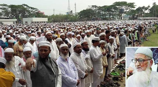 সরাইলের বড় হুজুর মোহাম্মদ আলীর জানাজায় মানুষের ঢল
