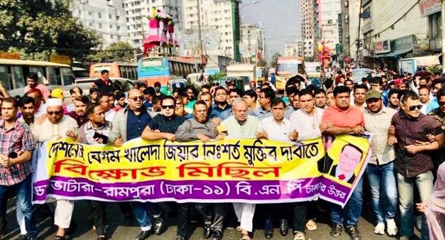 রাজধানীতে বিএনপির বিক্ষোভ মিছিল