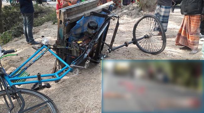 সিংড়ায় ট্রাকের চাকায় ছিন্নভিন্ন হয়ে গেল হাকিমের দেহ
