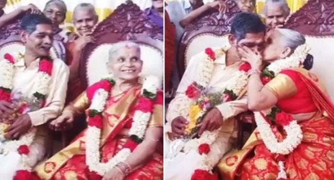 ষাট পেরিয়ে চুটিয়ে প্রেম বৃদ্ধাশ্রমে, বিয়ের ছবি ভাইরাল