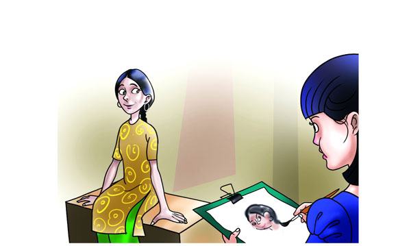 খুকুমণির ছবি আঁকা