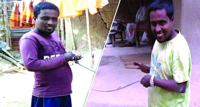 ১২ বছর ধরে দঁড়ি বাধা সুজন মন্ডল