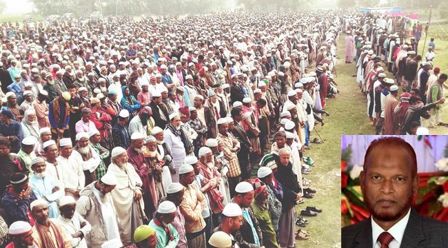 জামলগঞ্জের বিএনপি নেতা ঝুনু মিয়ার জানাজায় মানুষের ঢল