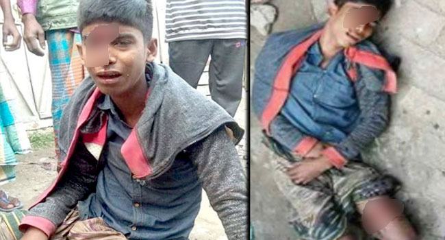 চুরির অপবাদে কিশোরকে বেঁধে রড দিয়ে পিটিয়ে রক্তাক্ত নির্যাতন