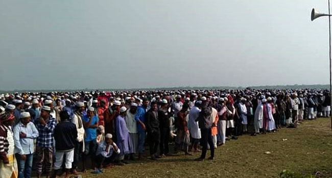 জামালগঞ্জ উপজেলা চেয়ারম্যানের জানাজায় হাজারও মানুষের ঢল