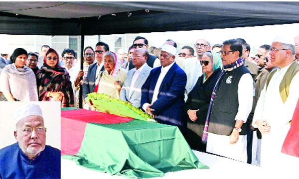 আ’লীগ নেতা রহমত আলীর ইন্তেকাল  কফিনে প্রধানমন্ত্রীর শ্রদ্ধা