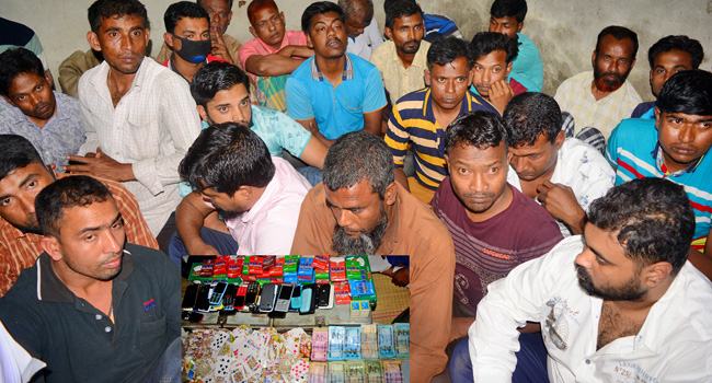 জুয়ার আস্তানায় র‌্যাবের অভিযান, ৫৫ জুয়াড়ির কারাদণ্ড