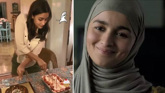 রণবীরকে ছাড়া জন্মদিনের কেক কাটলেন আলিয়া