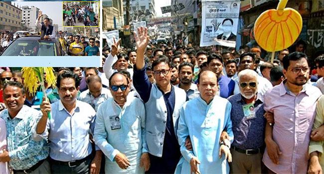 পুলিশ প্রহরায় রেজাউল, পায়ে হেঁটে প্রচারণায় ডা. শাহাদাত