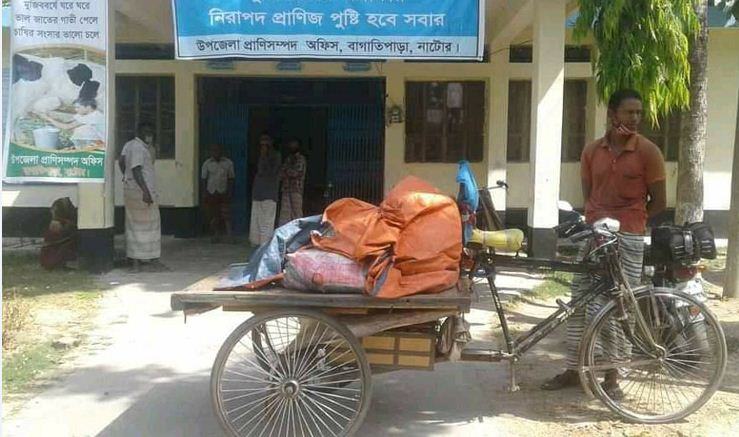 বিক্রির সময় অসুস্থ গরুর মাংস জব্দ
