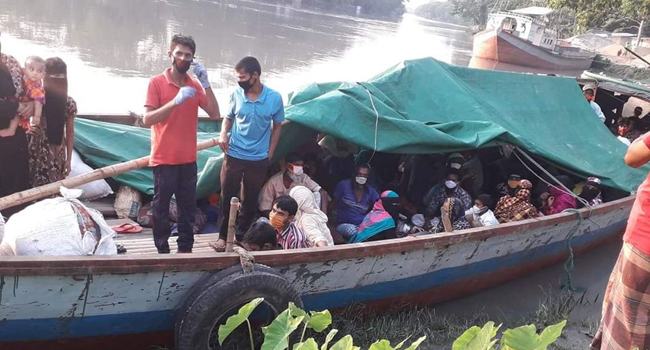 না’গঞ্জ থেকে গত ৩ দিনে নদীপথে পটুয়াখালী-বরগুনায় এসেছে বহু মানুষ