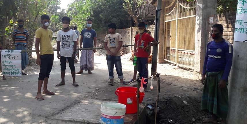 চৌগাছায় স্বেচ্ছায় লকডাউন ১৫ গ্রাম