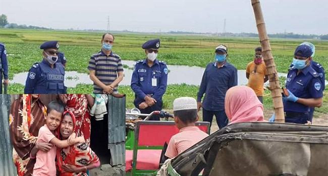 পা কেটে জয় বাংলা শ্লোগান : সেই মোবারকের বাড়িতে পুলিশ সুপার